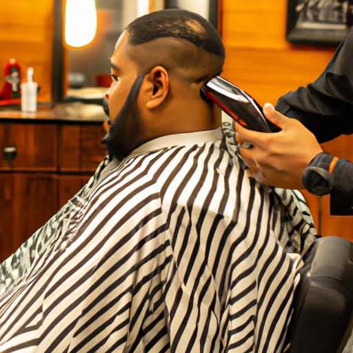 Brandon the Barber demonstrating his expertise in the art of grooming.