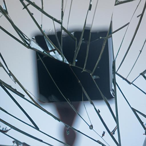 Una foto que muestra un espejo roto, representando el impacto del daño a la reputación causado por la filtración de videos.